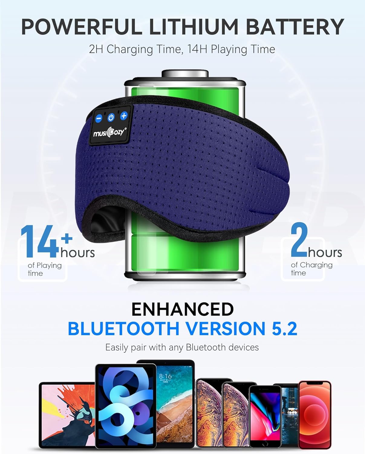 MUSICOZY powerful lithium battery and Bluetooth 5.2